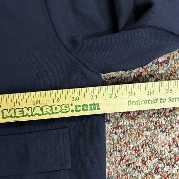 Jason Wu NWOT Women's Navy Snap Front Flap Pocket Bomber Style Jacket Size L - Picture 13 of 15